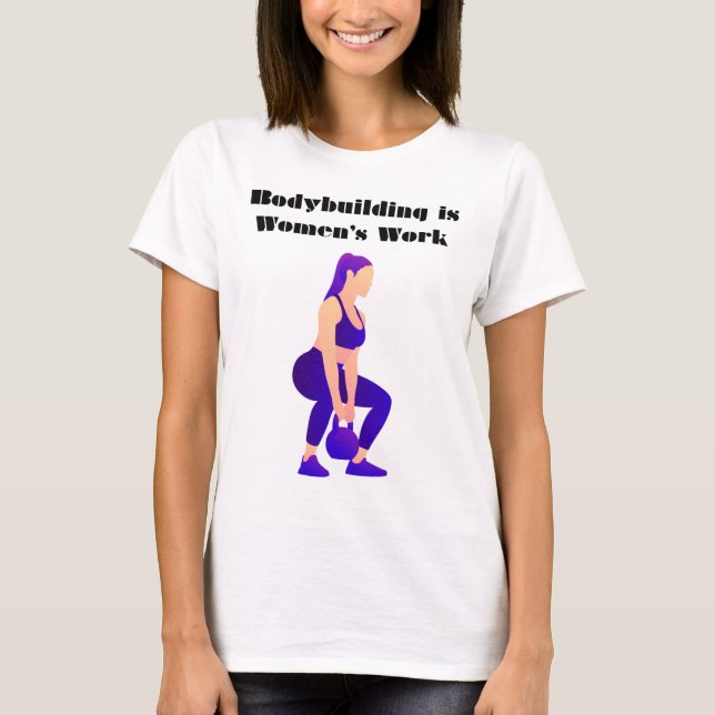 Camiseta Construção de bases é trabalho feminino (Frente)