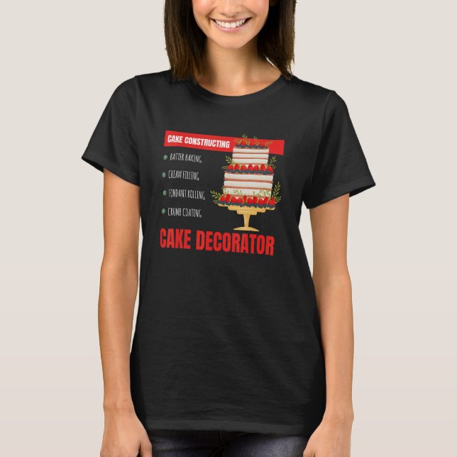 Camiseta Construção de Bolo I Confeiteiro Bolo Confeiteiro (Frente)
