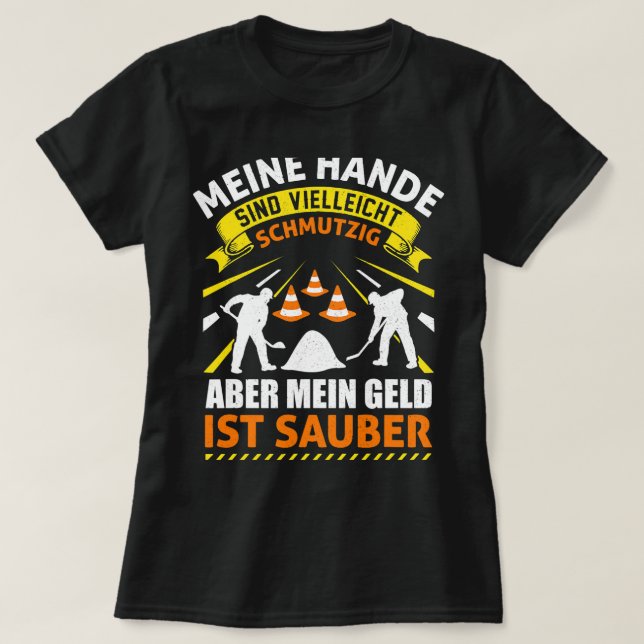 Camiseta Construção de canteiro de obras (Frente do Design)