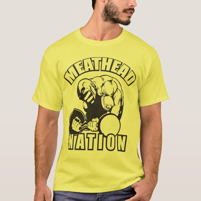 Camiseta "Construção de corpo" - Nação "Cabeça de carne" (Frente)
