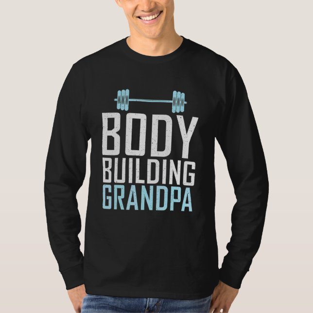Camiseta Construção de Corpo Vovô Gyout Workout Bodybuildin (Frente)