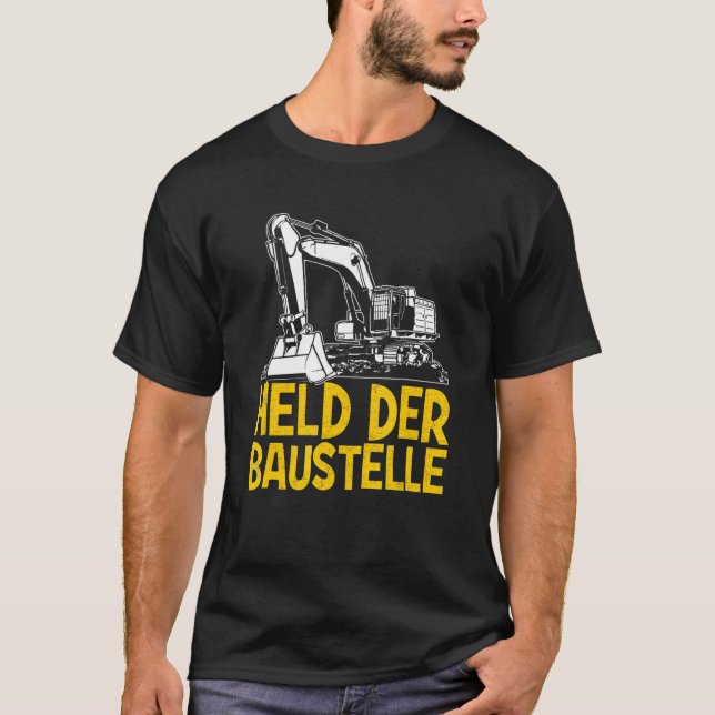 Camiseta Construção de driver de digger do local de constru (Frente)