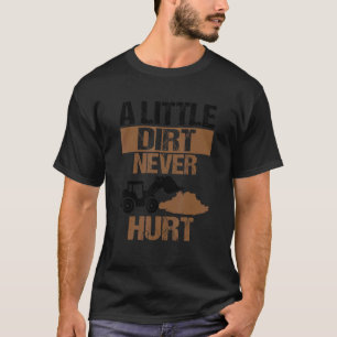Camiseta Construção de driver de escavador de poeira nunca 