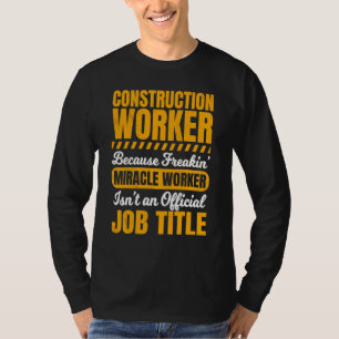Camiseta Construção de Duro do Contratante do Trabalhador d