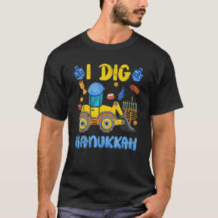 Camiseta Construção De Escavador, Cava Hanukkah Toddler Boy