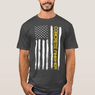 Camiseta Construção de Finalizador de Concreto de Bandeir