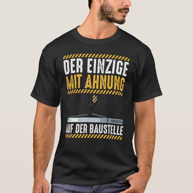 Camiseta Construção de guindaste do trabalhador da construç (Frente)