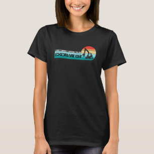 Camiseta Construção de local de construção do escavador de