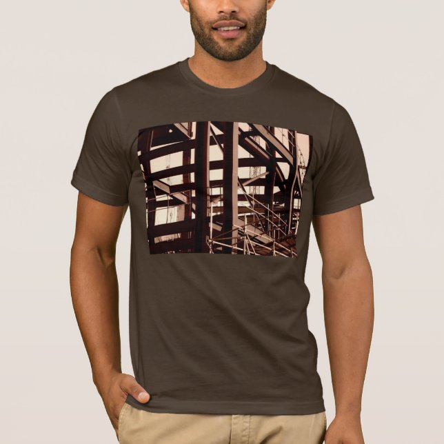 Camiseta Construção de moldura de aço (Frente)