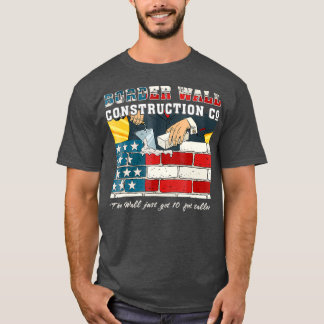 Camiseta Construção de Muro de Fronteira Co-Patriótica