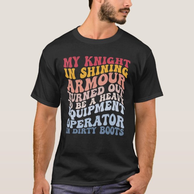 Camiseta Construção de Operador de Equipamento Pesado de Ar (Frente)