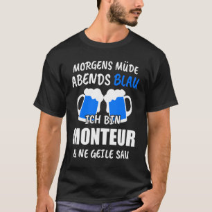 Camiseta Construção de parede de secador para instalação de