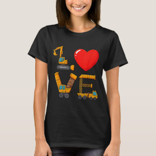 Camiseta Construção do Amor de São Valentim Escrito Com Cam