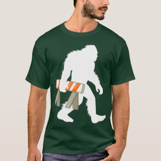 Camiseta Construção do Bigfoot Safety Road Block Sasquatch