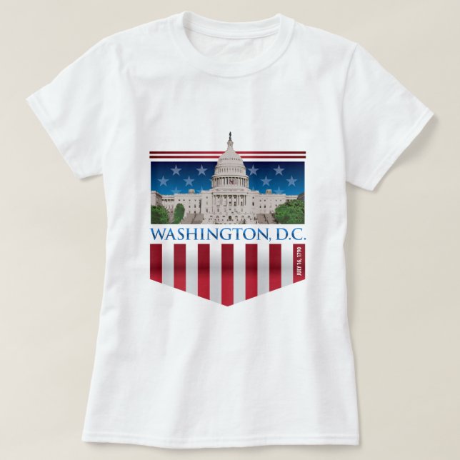 Camiseta Construção do Capitólio - Washington DC (Frente do Design)