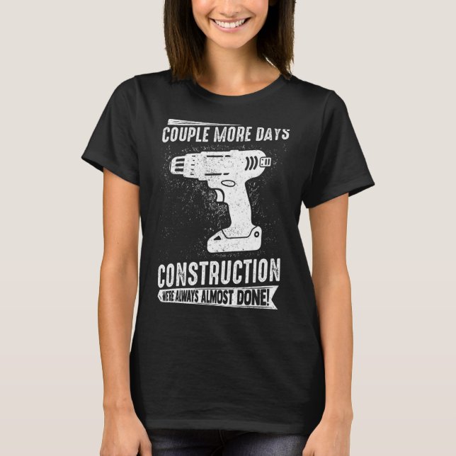Camiseta Construção do estaleiro de construção de imóveis w (Frente)