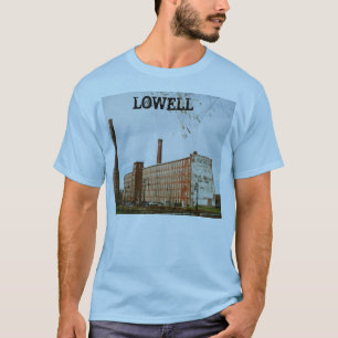 Camiseta Construção do moinho de Lowell Massachusetts