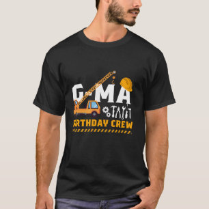 Camiseta Construção G Mães Tripulação de Aniversário