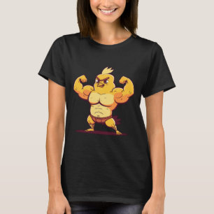 Camiseta Construção Muscular de Frango Páscoa