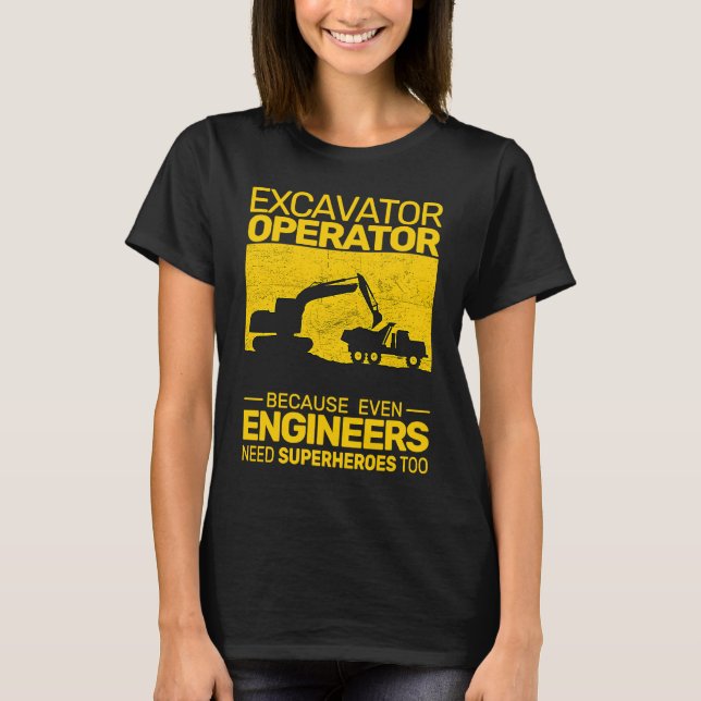 Camiseta construction equipment men kids heavy equipment op (Frente)