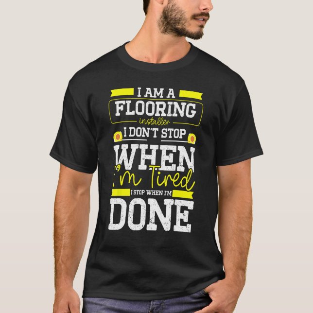 Camiseta construction floorcarpet installer flooring instal (Frente)