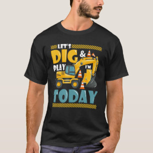 Camiseta Construction Truck 4th Birthday Boy 4 Years Old Di