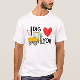 Camiseta Construction Truck I Dig You Funny Kid Boy Toddler