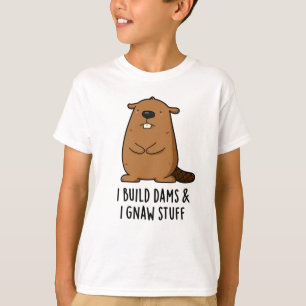 Camiseta Construí Barragens E Arranjei Coisas Cute Beaver 