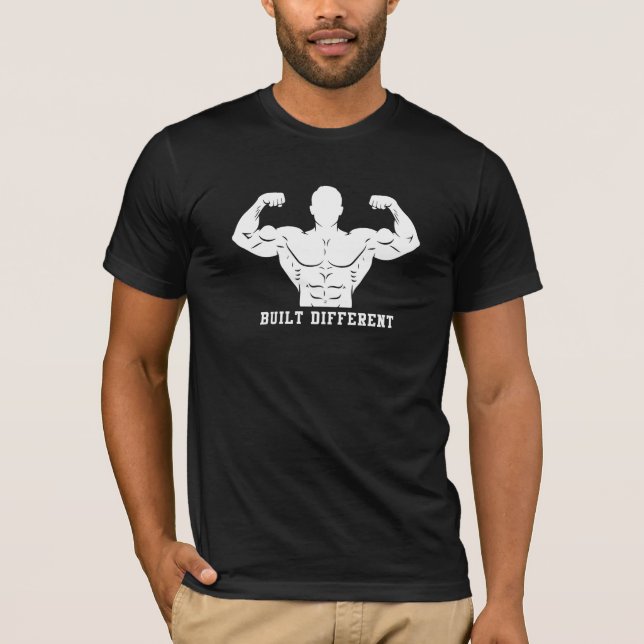 Camiseta Construído com diferentes motivações masculinas de (Frente)