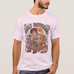Camiseta Construído Diferente Infelizmente Citação Divertid