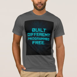 Camiseta Construído Diferente. Programado Gratuito. Cyberco
