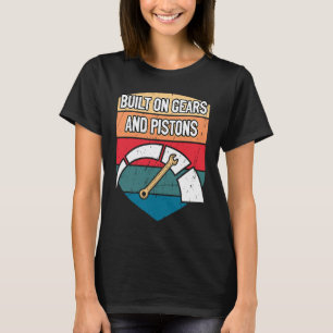 Camiseta Construído em Carro de Engrenagens e Pistões Mecân