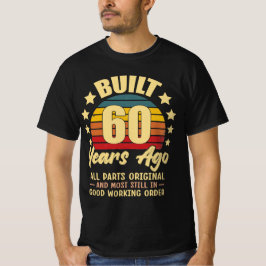 Camiseta Construído há 60 anos Todas as Peças Originais Ani