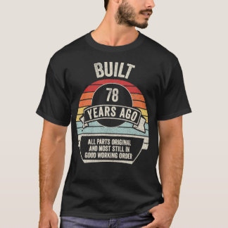 Camiseta Construído há 78 anos, engraçado, 78º aniversário