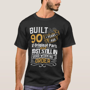 Camiseta Construído há 90 anos Aniversário de Mecânico