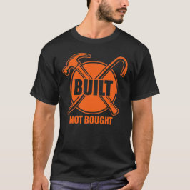 Camiseta Construído Não Comprado Presente de Colarinho Azul