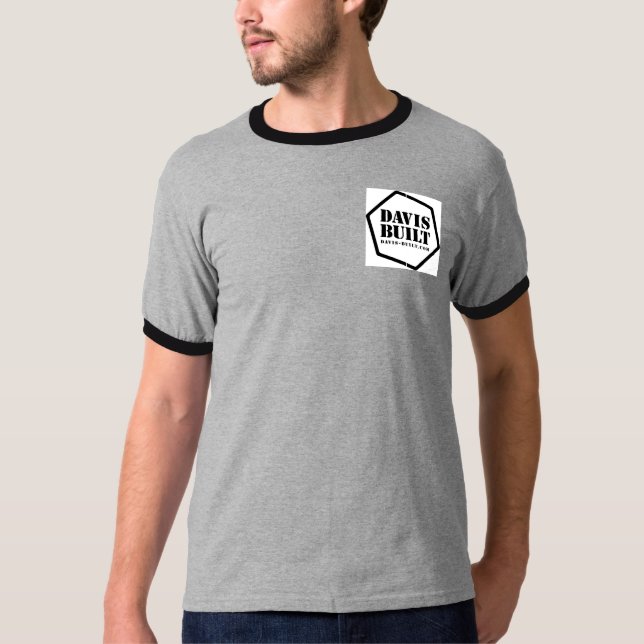Camiseta CONSTRUÍDO. NÃO COMPRADO. (preto/cinzas) (Frente)