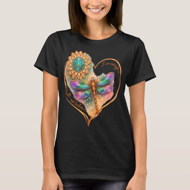 Camiseta Construído Não Quebrado – Eu Sou Suficiente Camise (Frente)