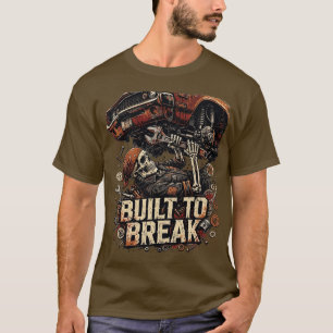 Camiseta Construído para Quebrar Mecânico Esqueleto Streetw