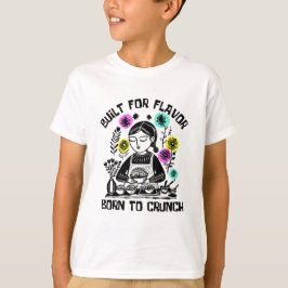 Camiseta Construído Para Sabor Nascido Para Crocar