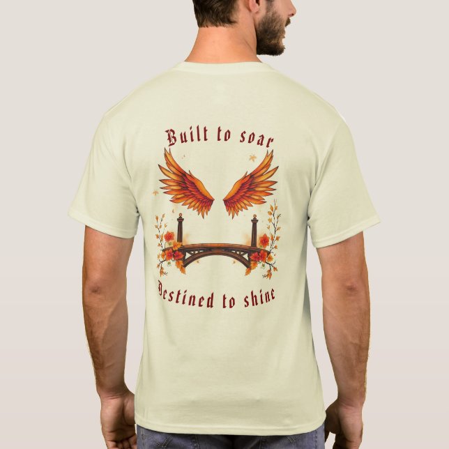 Camiseta Construído para voar, destinado a brilhar. para Di (Verso)