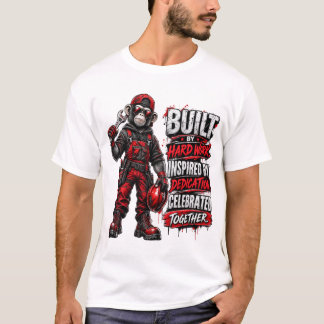 CAMISETA CONSTRUÍDO PELO TRABALHO ÁRDUO INSPIRADO PELA DEDI