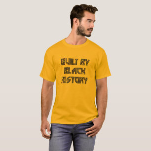 Camiseta Construído por histórico preto