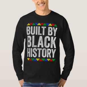Camiseta Construído por orgulho negro de história negra
