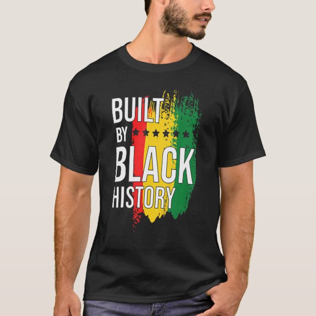 Camiseta Construído por preto negro negro negro negro (Frente)