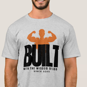 Camiseta Construído - Versículo Bíblico Cristo Cristão Cinz