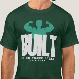 Camiseta Construído - Versículo da Bíblia do Evangelho Jesu