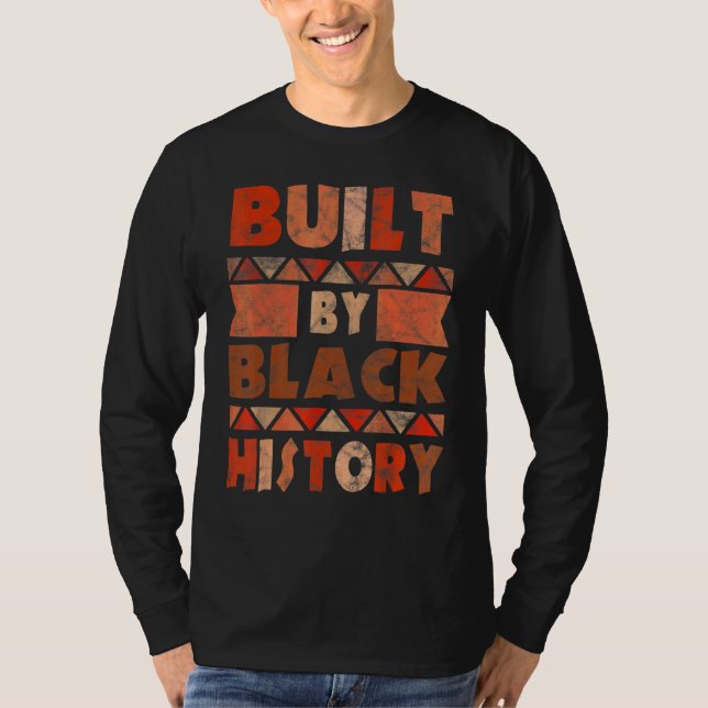 Camiseta Construídos Por Homens Do Orgulho Africano-America (Frente)