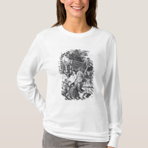 Camiseta Construindo a cabana rústica de madeira