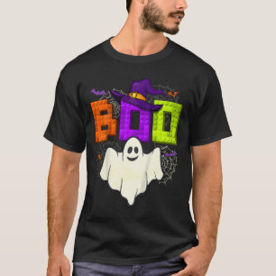 Camiseta Construindo Bricks Boo Halloween Ghost Witold Grou